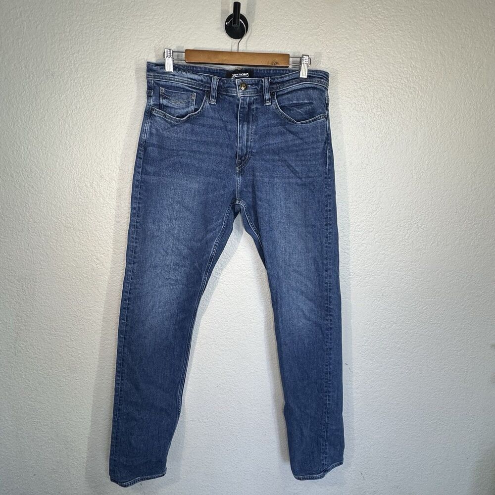 Revtown Sharp Jeans Medium Wash Classic Stretch Slim Fit Quality Men 34x34